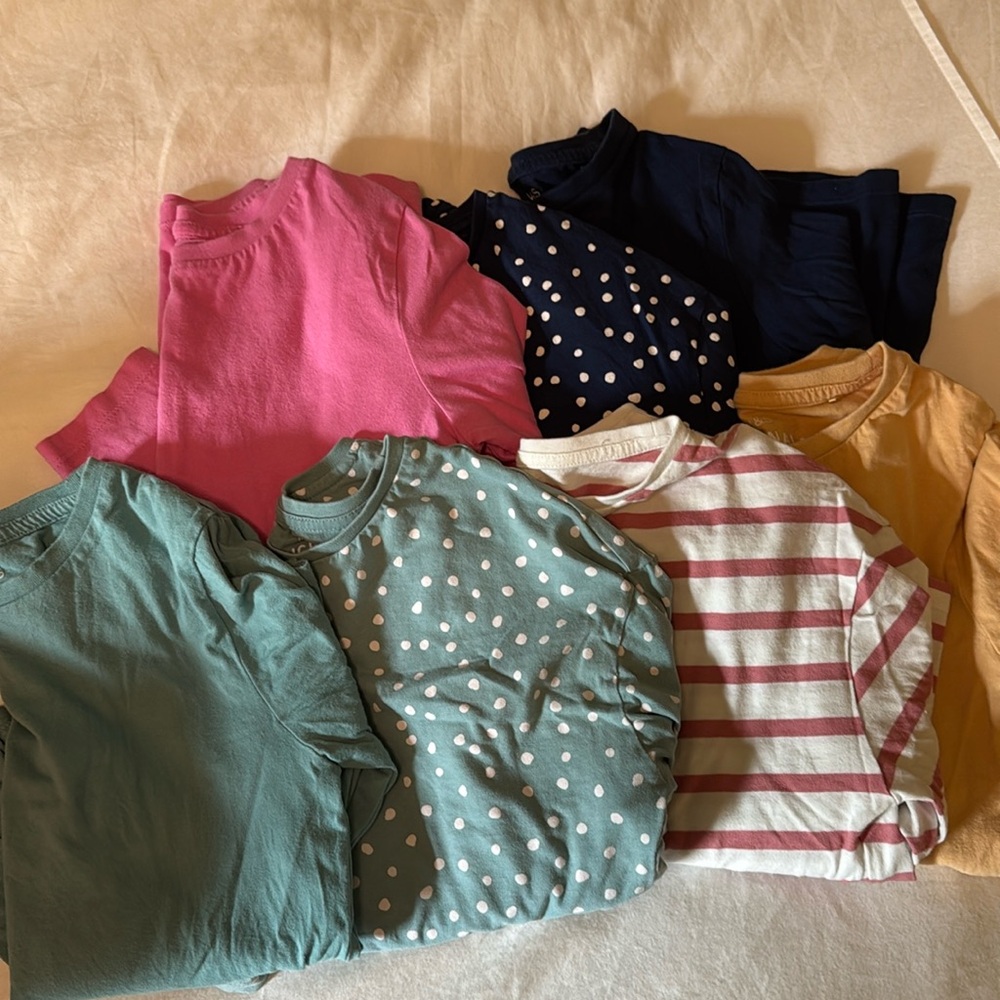 7 British long sleeve t shirts marks and Spencer